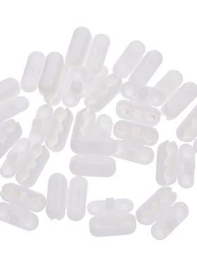 62KC 20 Pcs White Plastic Curtain Chain Connector Roller