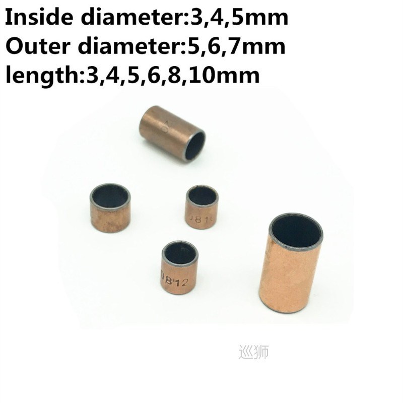 50pcs SF-1 The Inside Diameter of 3 4 5 mm Self Lubricating