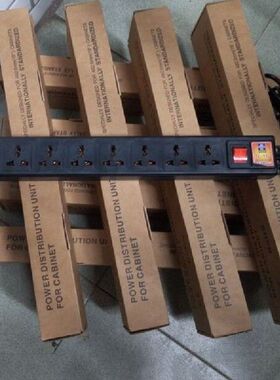 1U PDU 8 Outlet Metal Power Strip Surge Protector 250V 10A