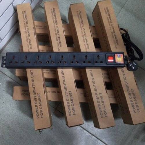 1U PDU 8 Outlet Metal Power Strip Surge Protector 250V 10A