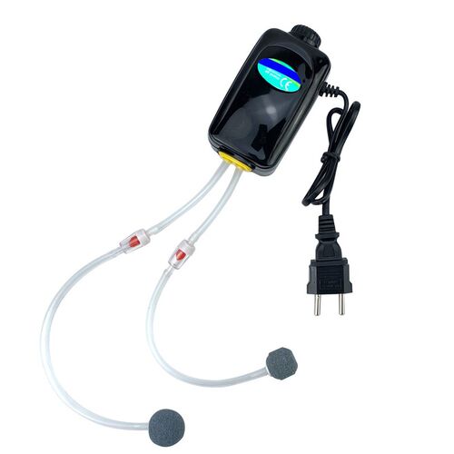 Quiet Aquarium Air Pump Silent Double Ajustable Fish Tank O