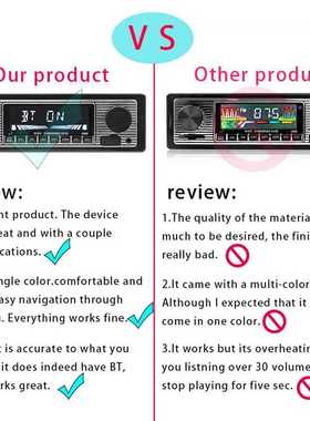 Auto Car Radio Bluetooth Car Stereo Audio Vintage Wireless M