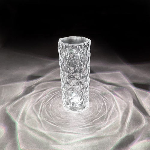 Acrylic Diamond Table Lamp, Adjustable Usb Rechargeable