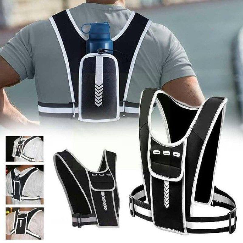 running vest reflective night backpack with phone holder