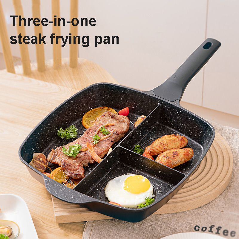 3-in-1 non stick frying pan crepe maker pan cooking wok pot
