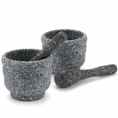 Mortar Pestle Spice Crusher Gray Granite Pestle and Mortar S