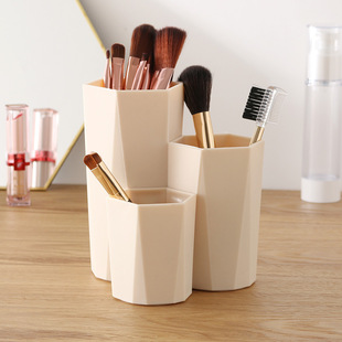 3 Lattices Make-up Brush Holder Box Cosmetic Table