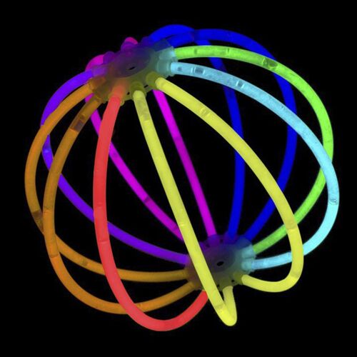 100pcs Glow Sticks Bracelets Necklaces With Connector Party