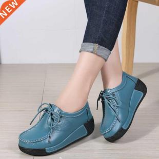 Woman Loafers Shoes Leath Breathable Flats Women Comfortable