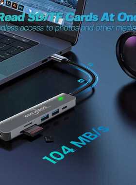 USB HUB C HUB Adapter 6 in 1 USB C to USB 3.0 HDMI-Compatibl