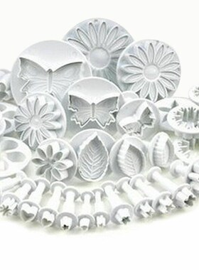 33 Pcs Fondant Cake Decorating Sugarcraft Plunger Cutter Too