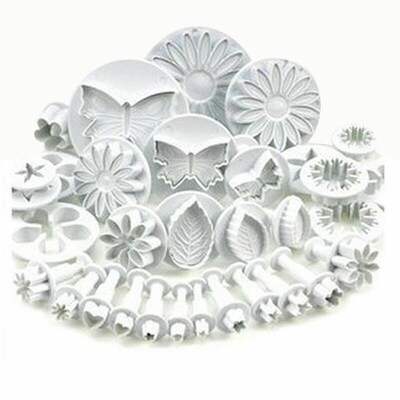 33 Pcs Fondant Cake Decorating Sugarcraft Plunger Cutter Too