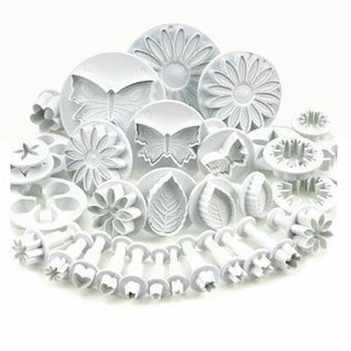 33 Pcs Fondant Cake Decorating Sugarcraft Plunger Cutter Too