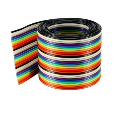 Uxcell Rainbow Color 3m 1m Long 1.27mm Pitch Jumper Wire