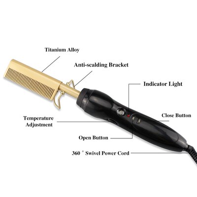 Comb Hair-Straightener-Comb Electric Hair-Curling-Irons And