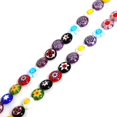 2016 New Multi Colors Stripe Millefiori Lampwork Glass Beads