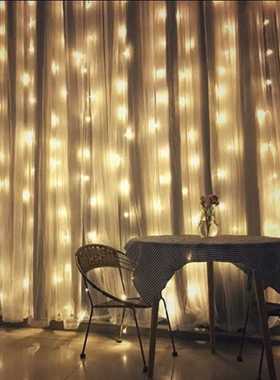3X3/6X3M LED Curtain String Light Icicle Lights Christmas Fa
