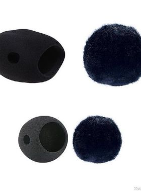 Busa Mikrofon Penutup Angin Spons Penyaring Bulu Buatan