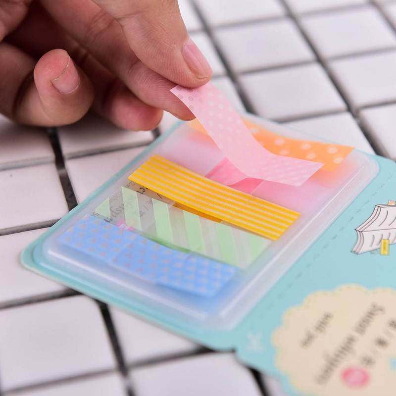 cute 100 page sticky notes kawaii candy colored stick marker