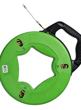 30/40/50M 4.5mm Fiberglass Fish Tape Reel Puller Conduit Duc