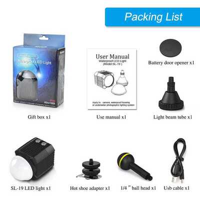 Seafrogs SL-19 Underwater Camera Flash 60m Waterproof Diving