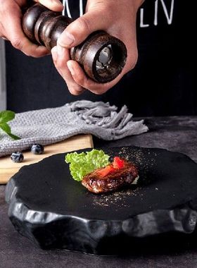 Ceramic Sushi Plate Modelling Stone Tableware Crafts 8inch