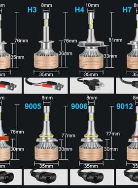 100W H7 H4 Led Canbus 25000LM 4Sides High Power Headlight Bu