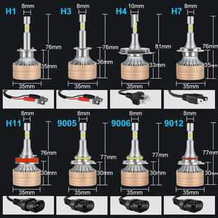 100W H7 H4 Led Canbus 25000LM 4Sides High Power Headlight Bu