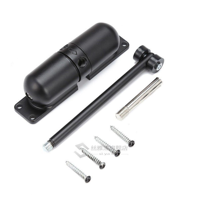 1 Set Black Zinc Alloy Automatic Spring Door Closer Generic