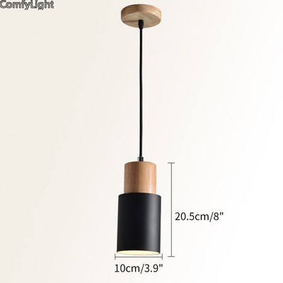 Designer Wood Pendant Lights led hanglamp kintchen island/Lo