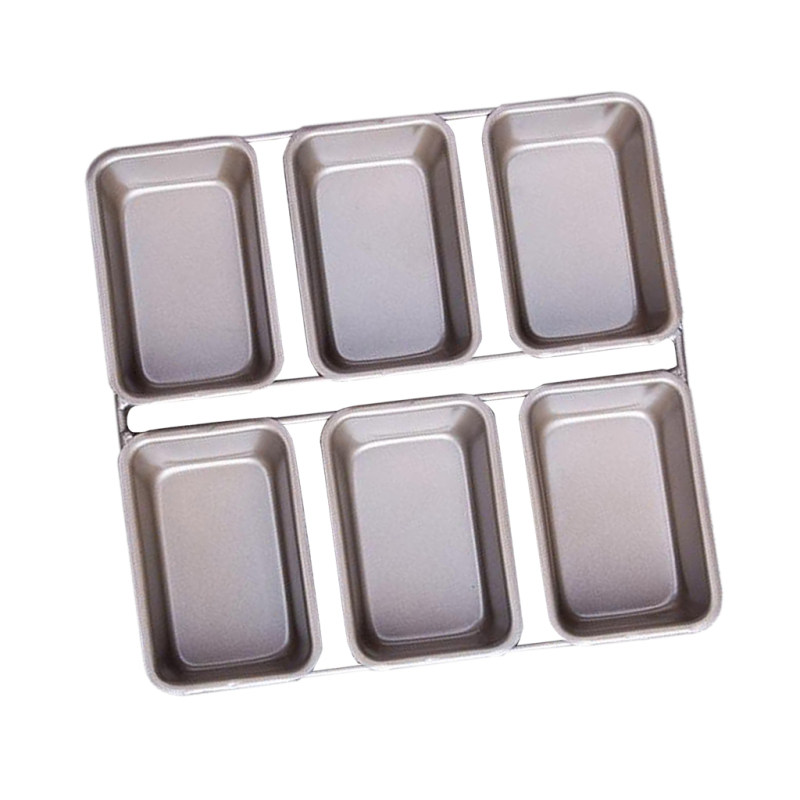 6 cavity metal loaf non stick pan bakeware mini deserts brea