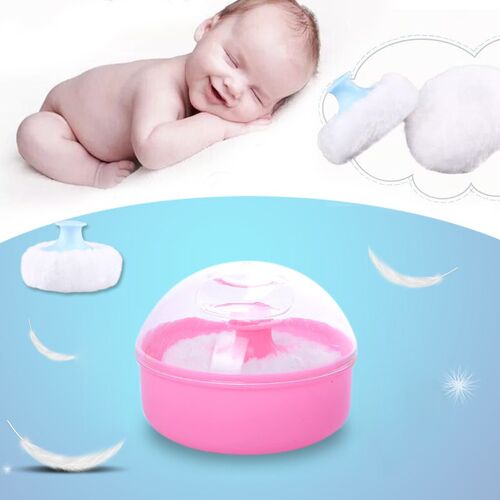 Case Puff-Box-Container Talcum-Powder Baby Face Infant Body