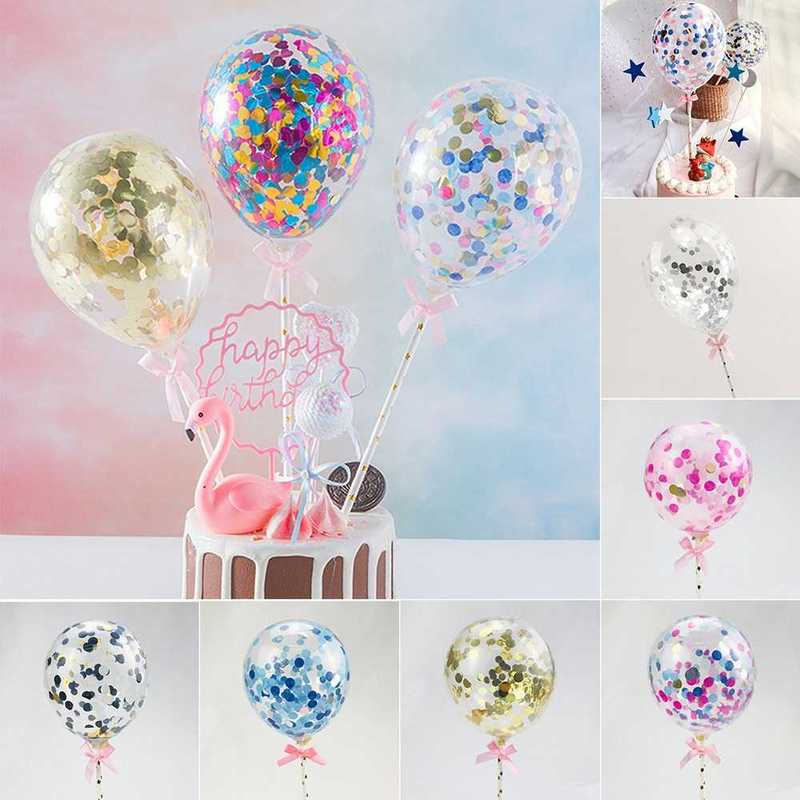 1PC Creative 5 Inch Balloon Cake Topper Set Birthday Party
