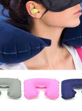 Foldable Inflatable U-shaped Neck Support Pillow Inflatable