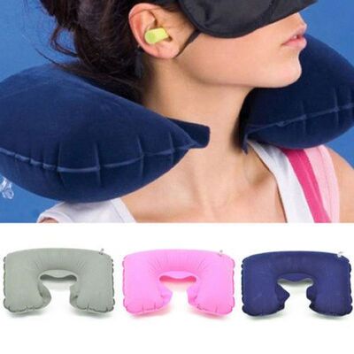 Foldable Inflatable U-shaped Neck Support Pillow Inflatable