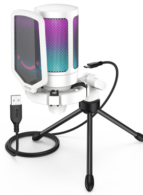 FIFINE AmpliGame USB Microphone,PC Gaming Recording Desktop
