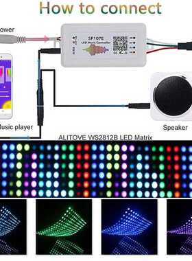 SP107E Bluetooth-compatible LED Music Controller Full Color