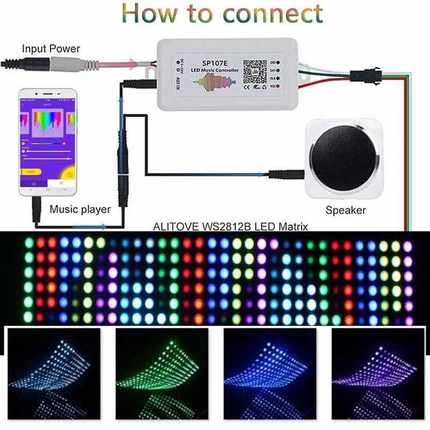 SP107E Bluetooth-compatible LED Music Controller Full Color
