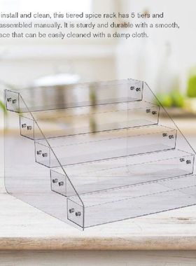 Tiered Acrylic Rack Nail Polish Display Shelf Clear