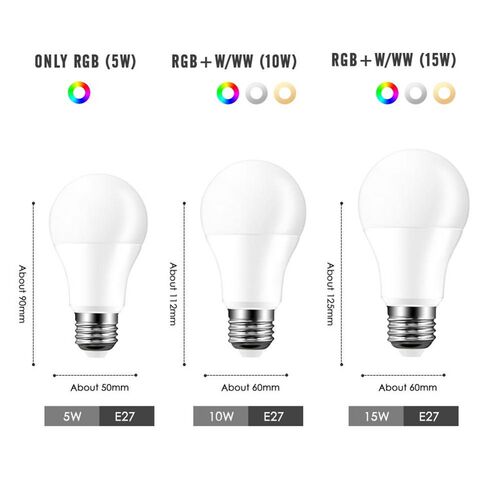 LED RGB Bulb E27 Light RGB RGBW RGBWW Dimmable IR Remote 5W