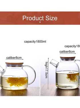 Glass Water Jugs Transparent Glass Teapot 1l/1.8l Large Capa