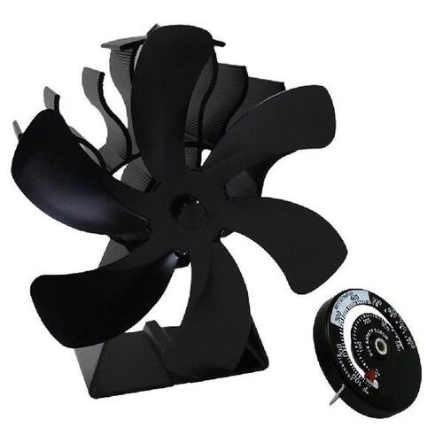 New 6 Blades Quiet Heat Powered Stove Fan Efficient Heat
