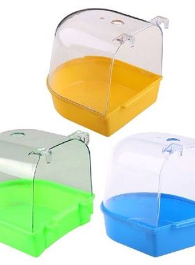 Bird Bath Tub for Cage Parrot Anti-Slip Birdbath Shower