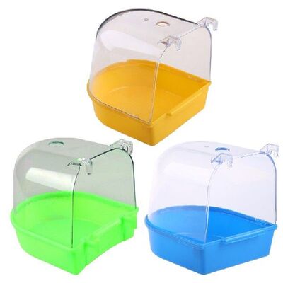 Bird Bath Tub for Cage Parrot Anti-Slip Birdbath Shower