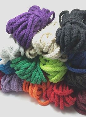 5yards/roll Colorful 5mm Cotton Cord Twisted Rope High