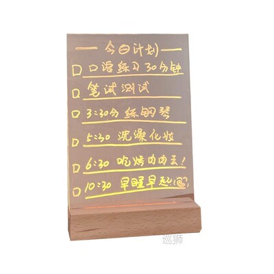 Creative Acrylic Light Night Light DIY drawing board Graffit