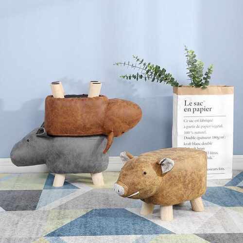 Shoe Stool Animal Elephant Cartoon Creative Children Solid H