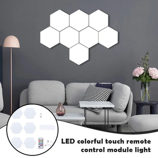 Colorful Honeycombs Assembly Touching Light DIY Wall Lamp
