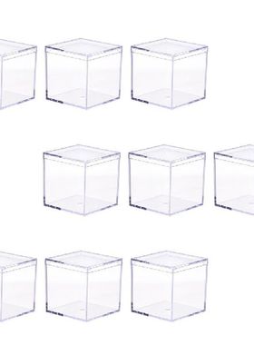 9pcs Transparent Gift Packing Boxes Creative Square shape