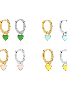 Aide Plating Silver Huggie Hoop Earrings for Women Geometric